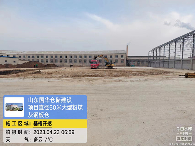 东营大型粉煤灰钢板仓直径50米项目进场